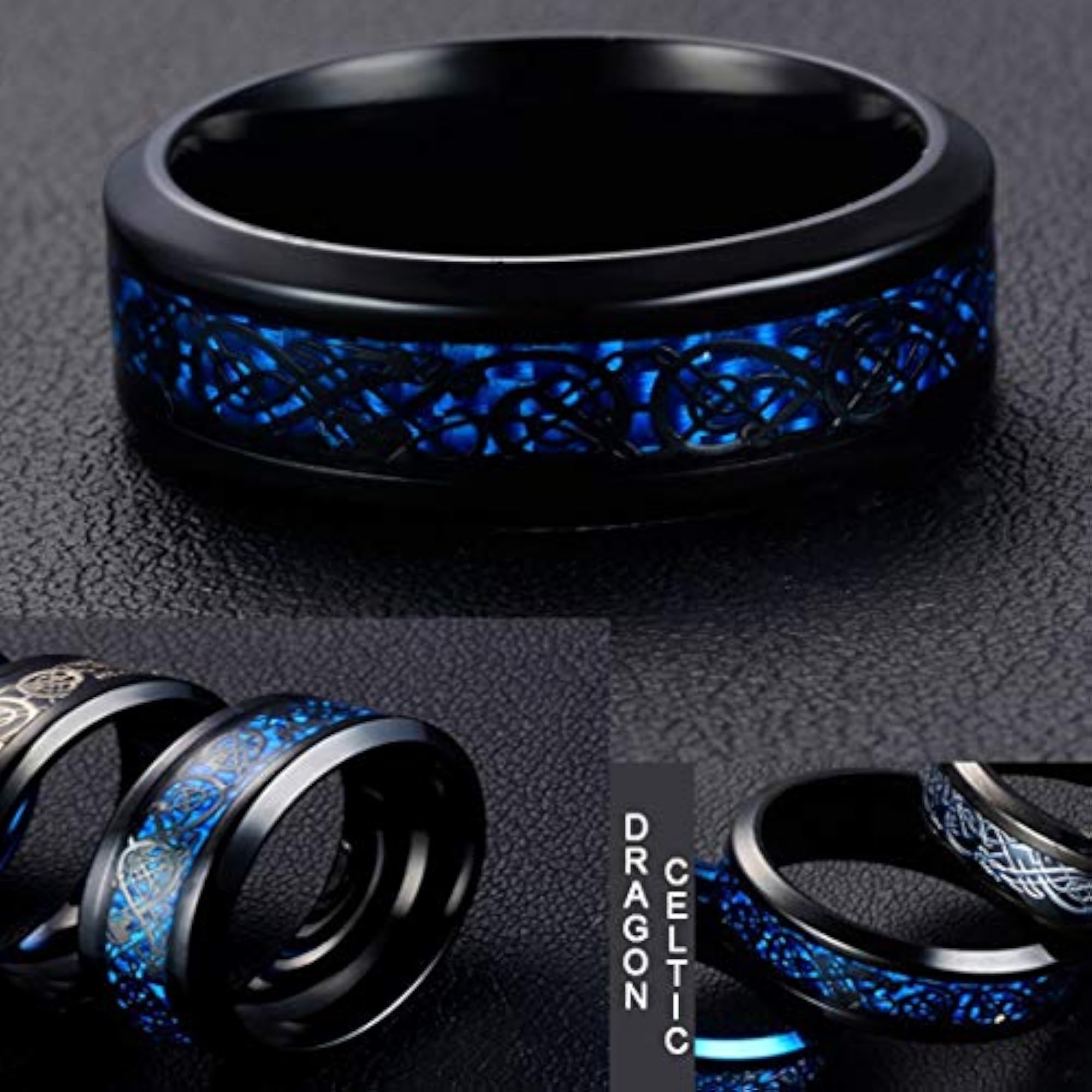 Stainless Steel Dragon Celtic Ring